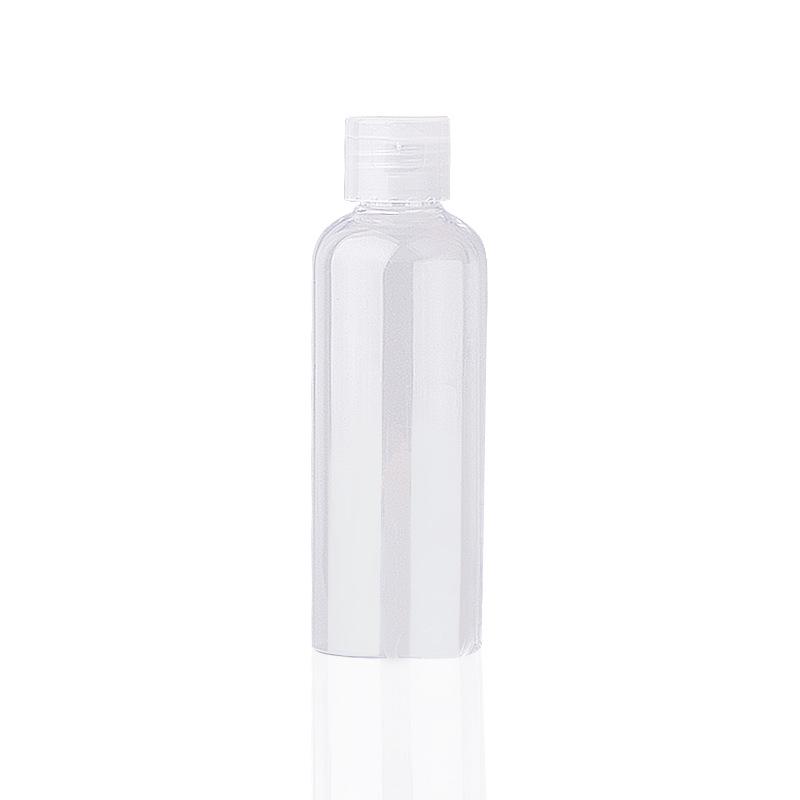 Transparent PET Plastic Flip-Top Bottle, 10/30/50/100 ml, Butterfly Cap for Lotion/Cosmetic Packaging.