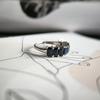 Серебряное кольцо с натуральным сапфиром 3.583ct, вес изделия 3,12 гр (2202417)