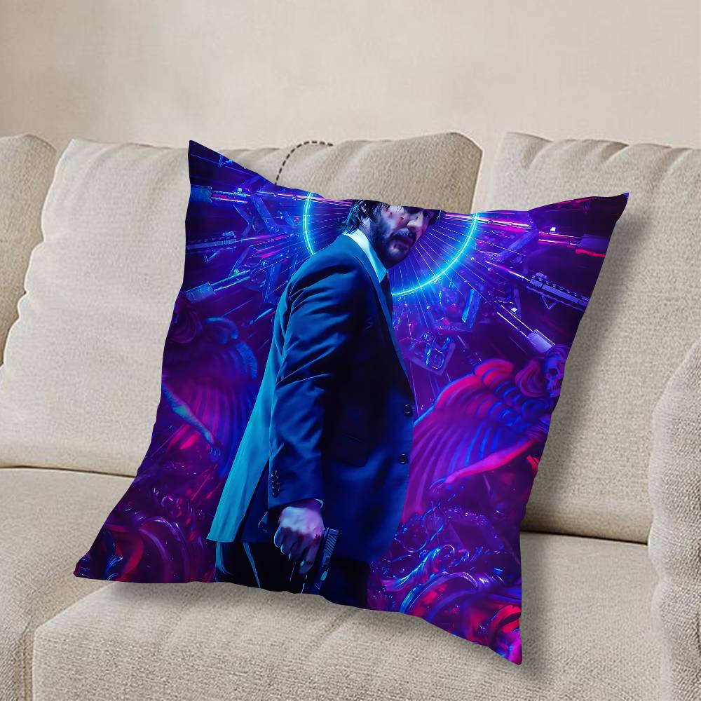 top assassin J-John Wick Pillow Case Sofa Living Room Bedroom Headboard Backrest Cushion Square Cushion Nap Time