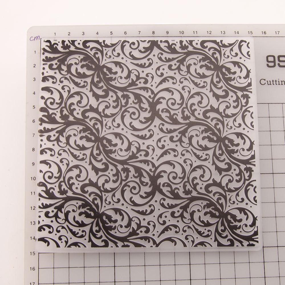 Dot Grid Net Plastové embosovací složky Šablona matrice šablony Květinové krajky Line Wave Frame