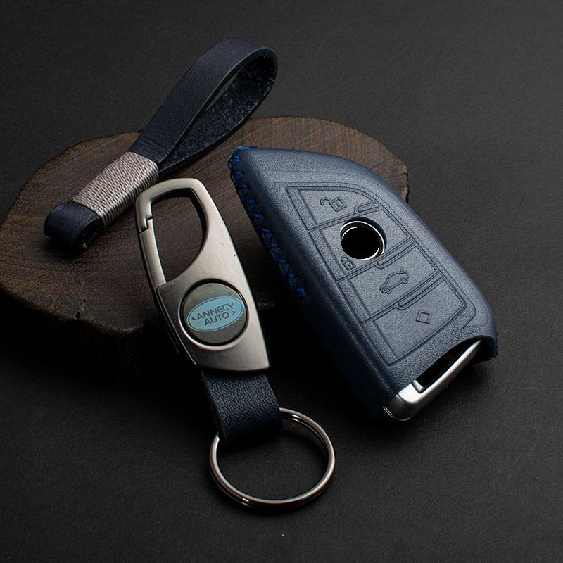 Interior Mouldings Leather Car Key Fob Case Key Cover For BMW 2 3 5 7 Series 6GT X1 X3 X5 X6 F45 F46 G20 G30 G32 G11 G12 F48 G01