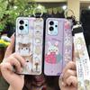 Wrist Strap Soft case Phone Case For ZTE Blade V40 Pro Dirt-resistant Cartoon Back Cover Cute Waterproof Anti-knock Ring