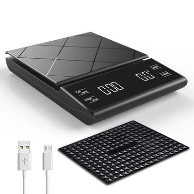 3KG/6.6LB Pour Over Drip Coffee Electronic Scale Multifunctional Precision Food Scales LED Screen Smart Kitchen Baking Scale