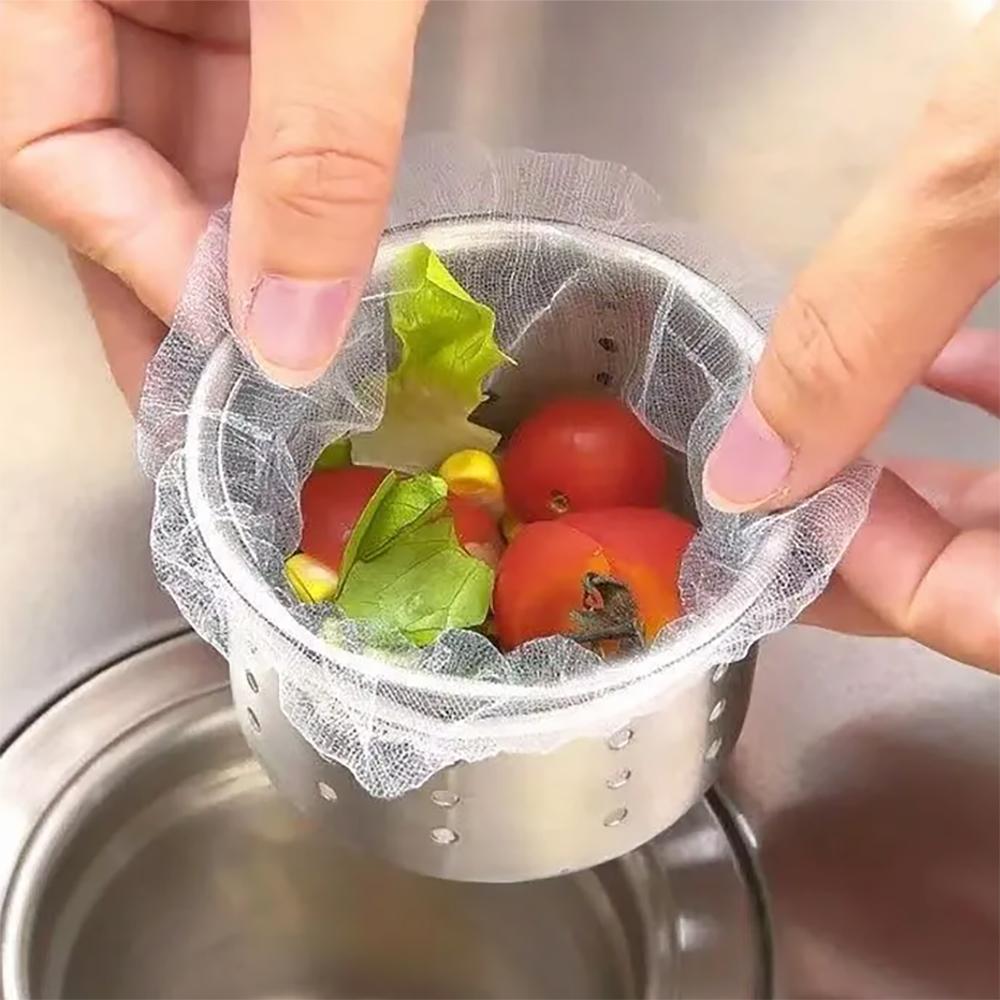 

100/30Pcs Disposable Sink Filter Mesh Bags Anti-blocking Sewer Drains Filter Mesh Garbage Bag Strainers Net Kitchen Accessories About 9X9cm