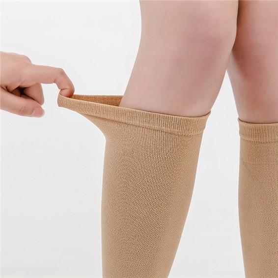 Vysoké kompresní ponožky s otevřenou špičkou na kolena Punčochy na podporu nohy proti únavě