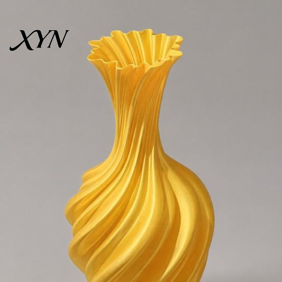 Modern Decorative Vase 3D Printed Spiral Vase, Minimalist Flower Pot for Dry Flowers, Nordic Art Decor Home Shelf, Creative Gift Ideas Structure