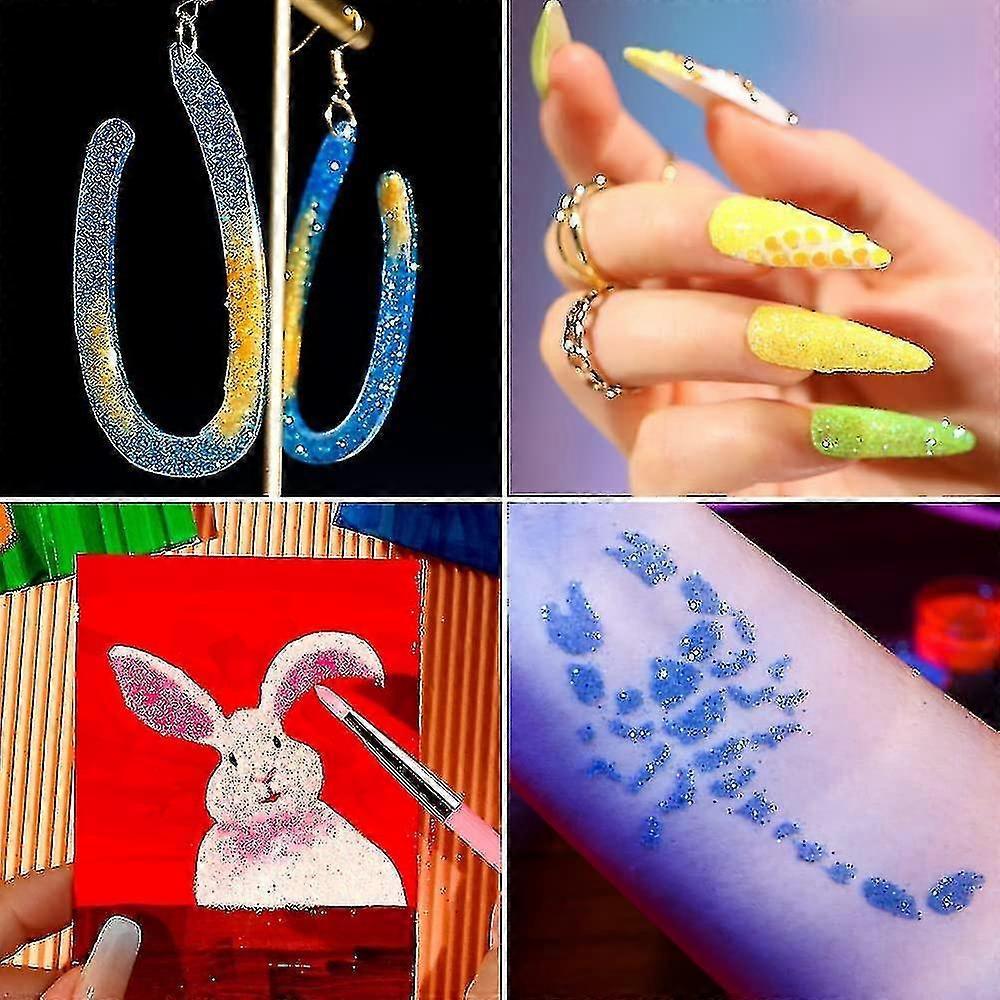Sparkly Fine Glitter For Crafting, 32 Colors Of Nail Glitter Face Glitter Powder Rainbow Body Glitter Tattoo Glitter - Pjun
