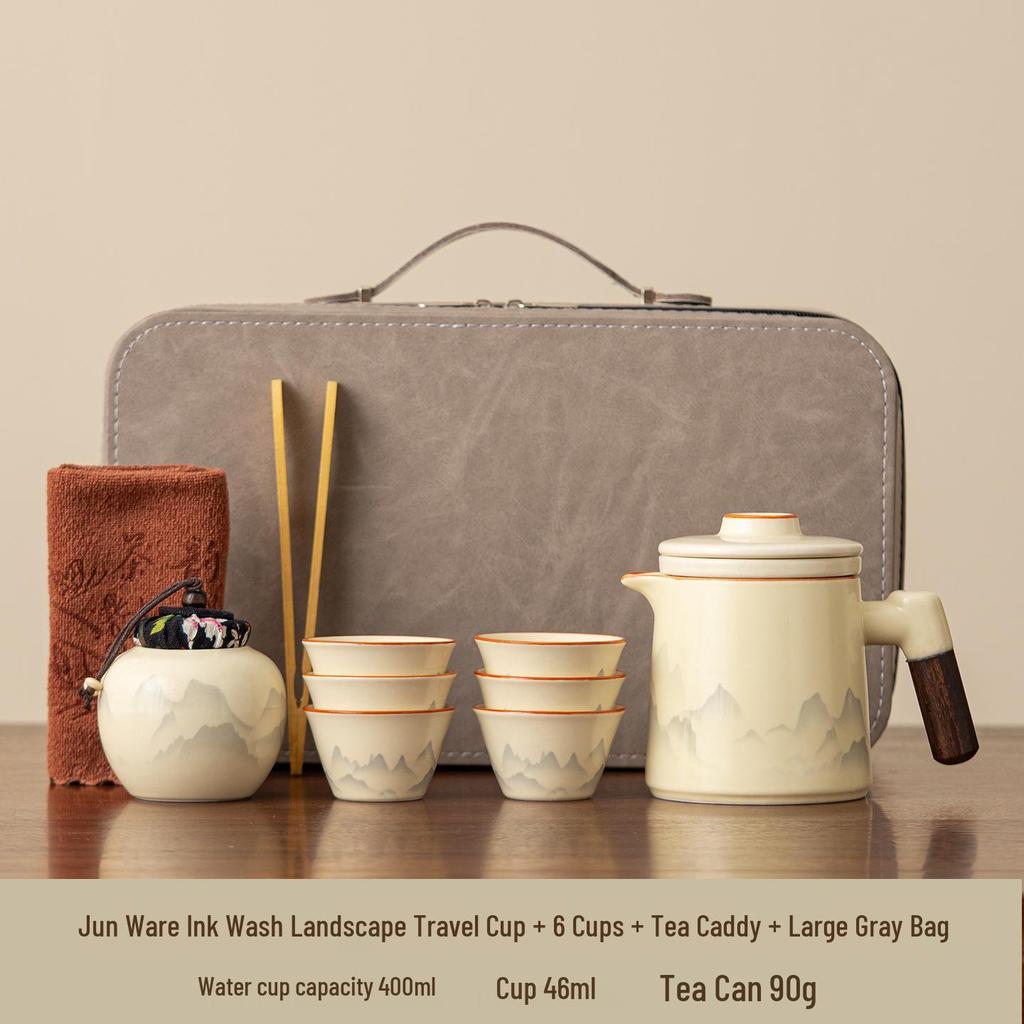 Portable Luxury Travel Tea Set: Quick Brew Cup for Outdoor Camping and Vehicles