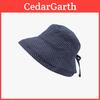 Casual Grid Sun Hat With Wide Brim And Breathable Fabric For Outdoor Activities