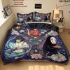 Away Pattern Bedding Quilt Set Quilt Cover Pillowcase Home Birthday Gift(1 * duvet cover + 2 * pillowcase, without core)