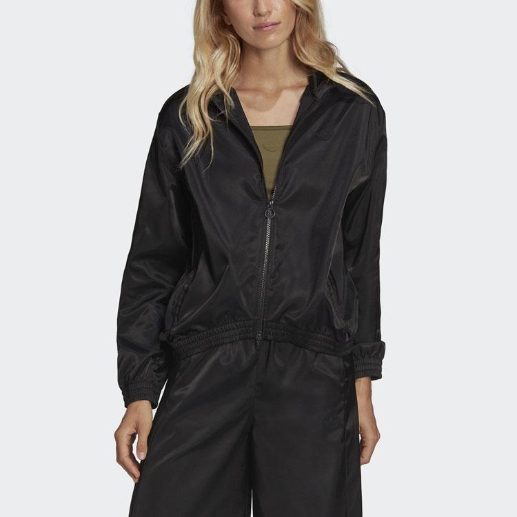 adidas Originals Women's Satin Track Jacket Black HF2111