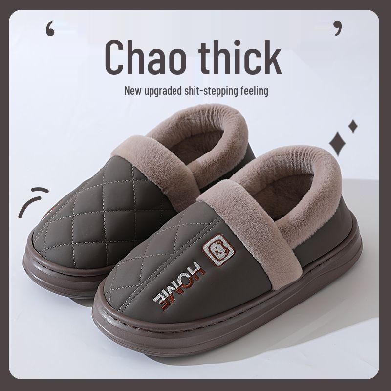 2025 Winter Wasserdichte Baumwollpantoffeln: Dicke Sohle, Rutschfest, Fersenbedeckend, Indoor- & Outdoor-Schuhe für Damen & Herren