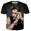 Most Popular Pop Singer Johnny Hallyday 3D Printed T-shirt Men Women Rock Casual Streetwear Clothes Hip Hop Harajuku Tops
