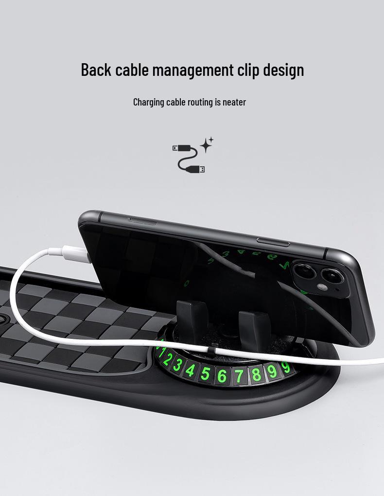 Non-Slip Car Dashboard Mat & Phone Holder for High Temperature