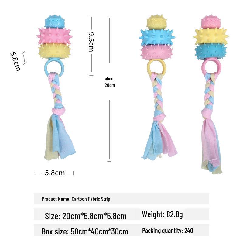 Durable Cotton Rope Knot Dog Toy - Bite-Resistant, Indestructible Molar Ball for Puppies