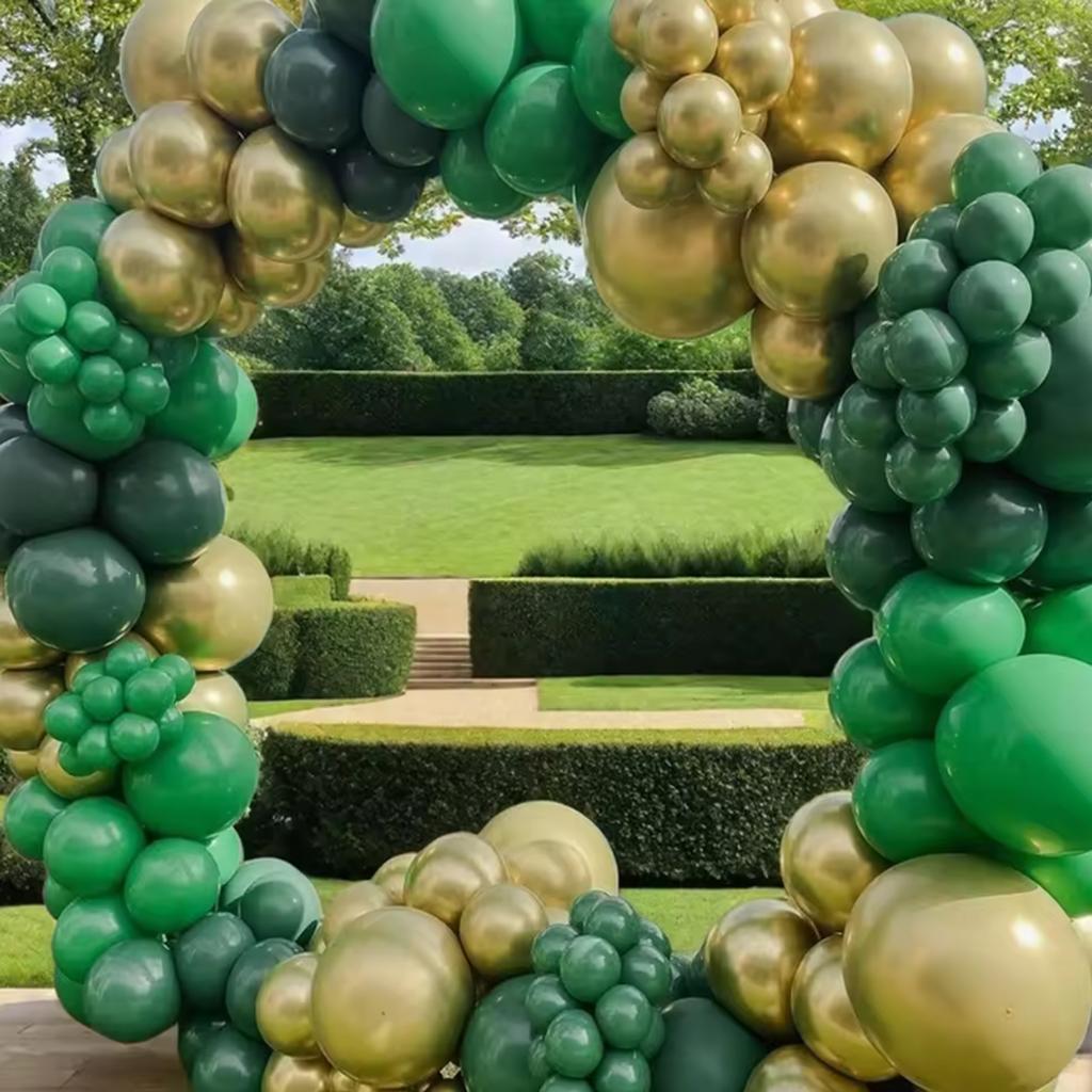 44 Piece Mixed Color Green Balloon Set, Suitable for Birthdays, Weddings, Parties, Graduation Ceremonies