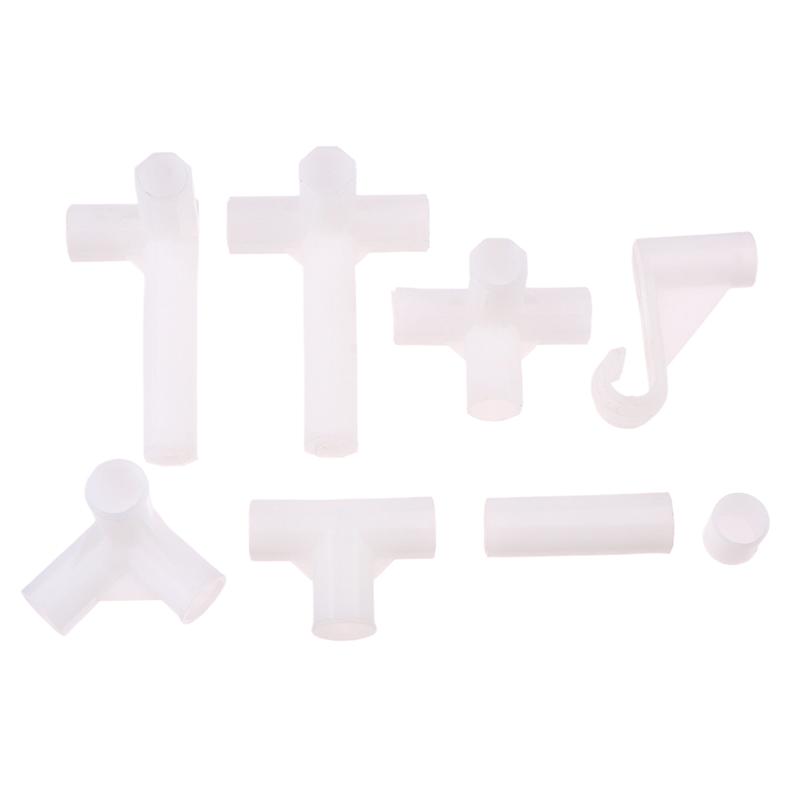 2Pcs Id13Mm Four Five Way Joint Pipe Adapter,Shelf Wardrobe Hook Fittings Plant Support Connector,Garden Watering Irrigation