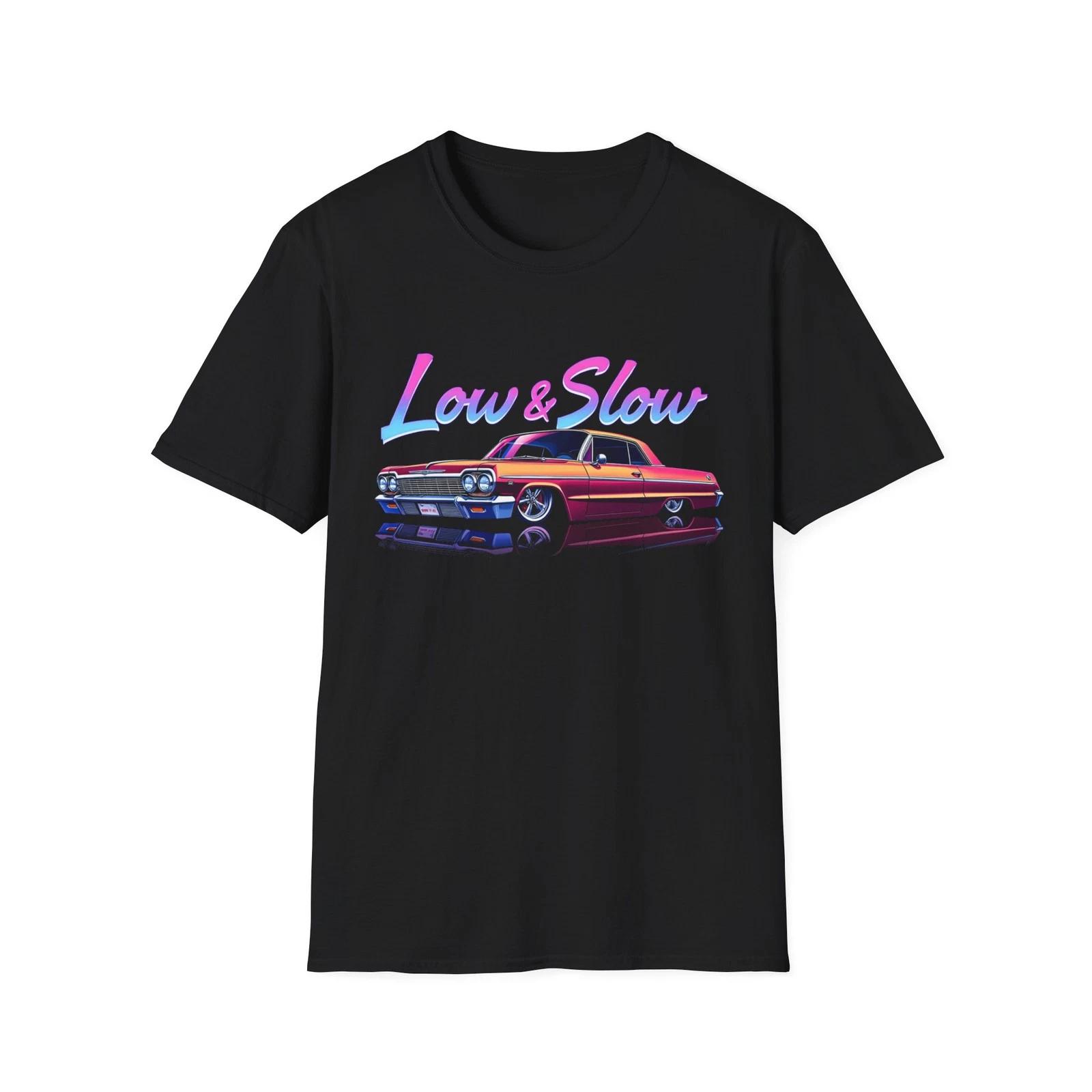 1964 Impala T-Shirt Low & Slow Classic Lowrider Graphic Tee Retro Car Apparel XS