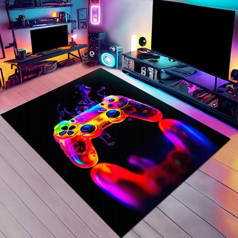 Cool Esports Controller Carpet Esports Theme Door Mat Esports Room AtmosphereDecoration Anti Slip Carpet Computer Room Floor Mat