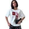 Women's Summer Casual Lazy Design Short Sleeve Letter Print T-Shirt