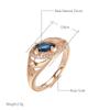 Inele Kinel Rose Gold Color Vintage Albastru Zircon Pentru Femei
