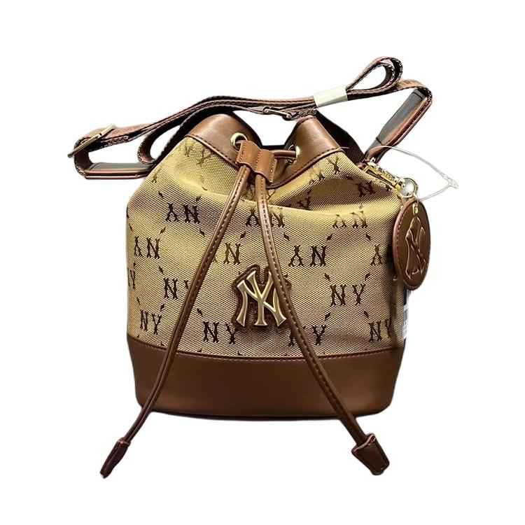 

MLB Classic Floral Large Logo Drawstring Polyester Shoulder Crossbody Bag Women Bags Hazelnut-Brown 7ACRMDE4N-50BGS Hazelnut Brown