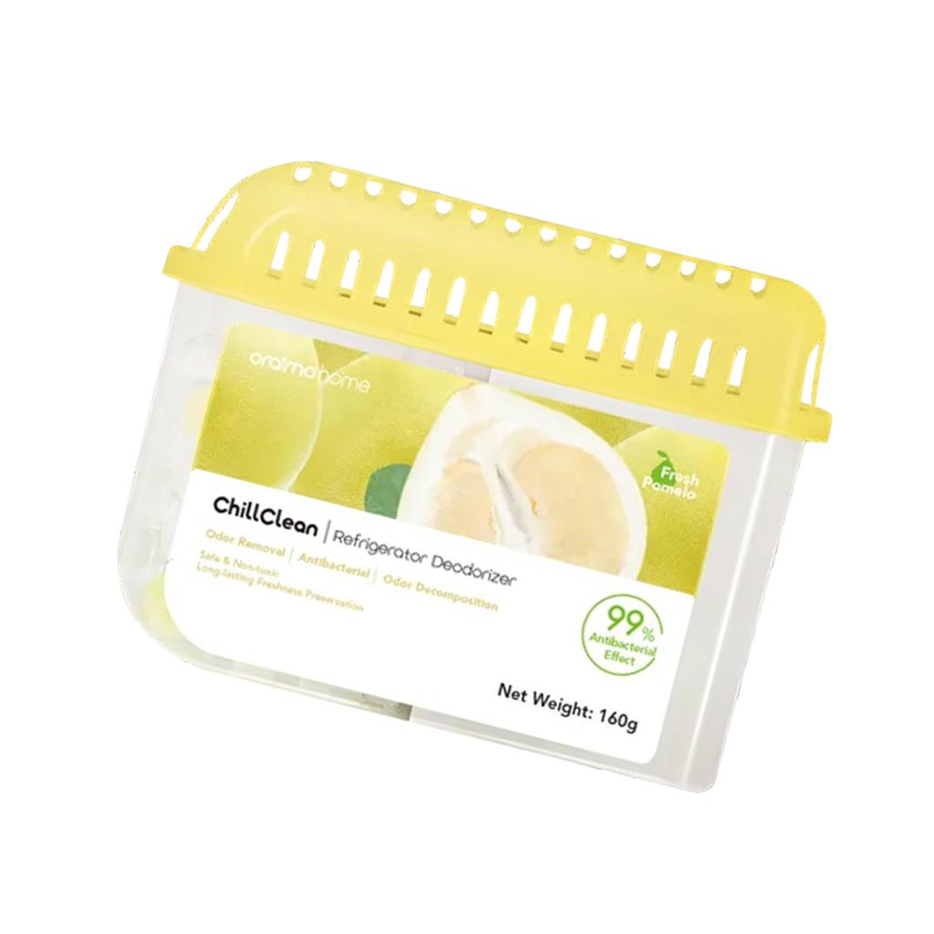 Oraimo ChillClean Naturlig Duft Antibakteriel Køleskabs Lugtfjerner, Dobbelt Kammer Design, Effektiv Lugtfjernelse,