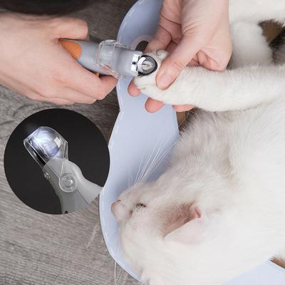 Haustiernagelknipser mit LED-Licht Hund Katze Spezialnagelknipser Multifunktions-Nageltrimmer Haustierreinigung Pflegezubehör