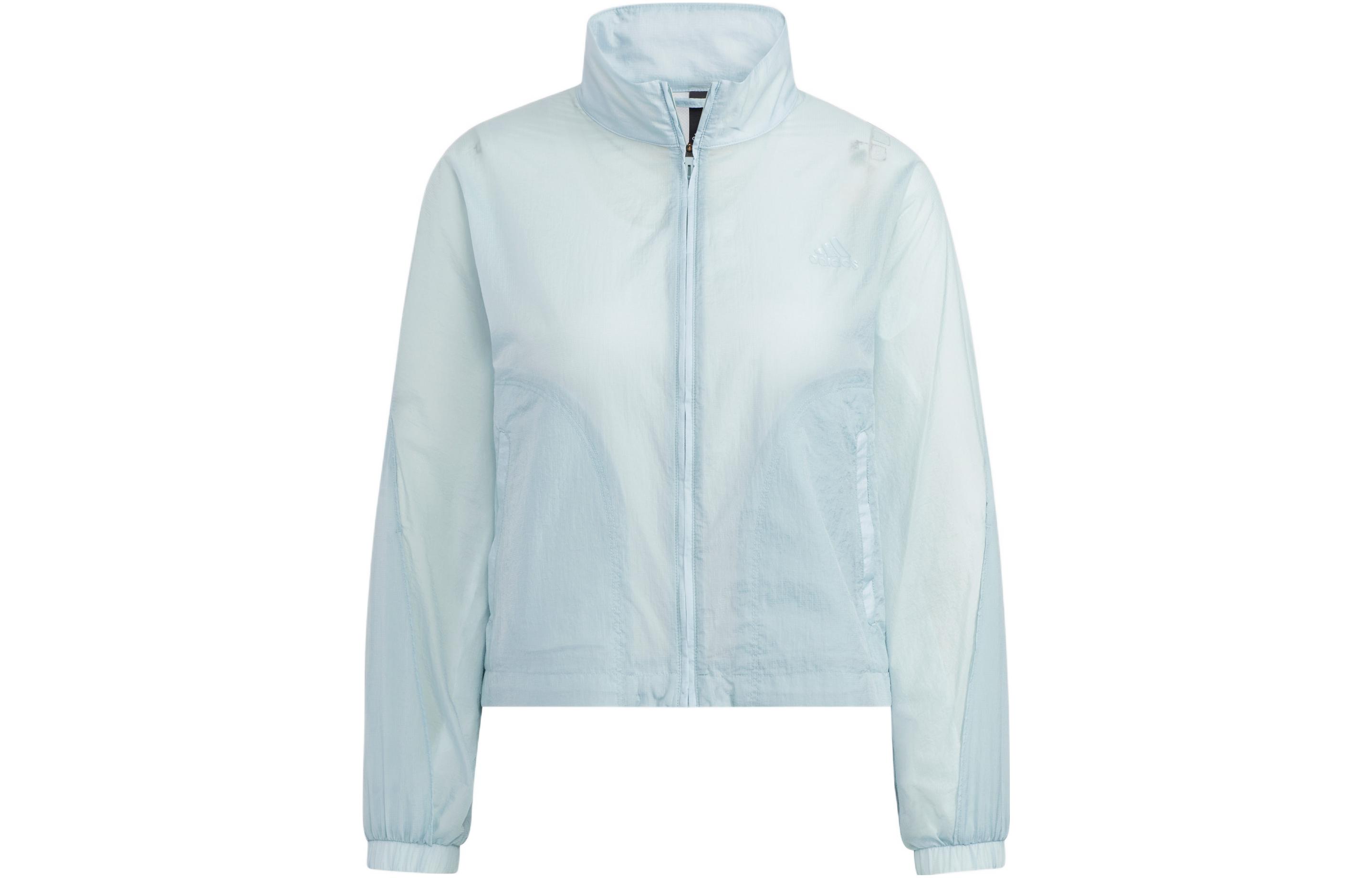 Adidas Jackets Women s Light Blue Stand Collar Moderate Other HR8407 XS