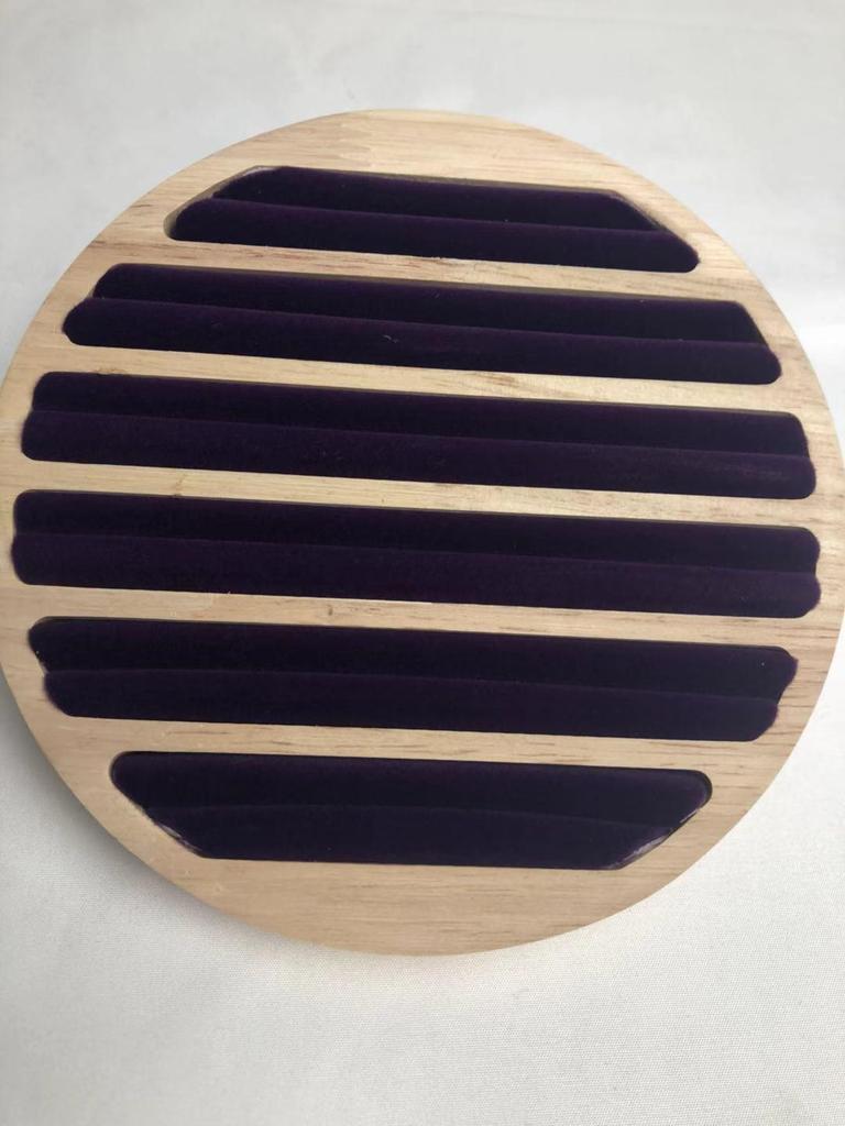 Bamboo Wood Ring & Earring Display Tray for Jewelry Storage