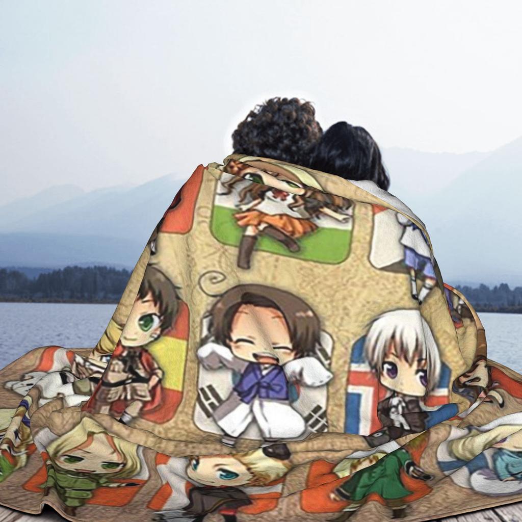 Coperte di gruppo Hetalia Leggere in Flanella Coperta da Divano per Divano Biancheria da Letto Coperte da Viaggio Copriletto Trapunta