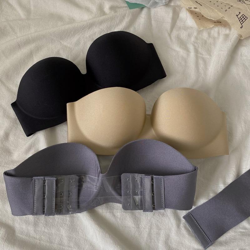 Women Sexy Strapless Bra Invisible Push Up Bras Underwear Seamless Solid Without Straps Bralette Lingerie