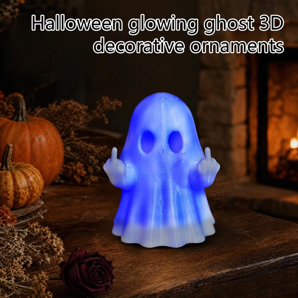 3D Glowing Halloween Decoration with LED Light for Party Table Centerpiece