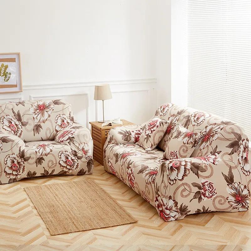 

Чехлы для диванов с принтом для гостиной, 1/2/3/4-местные эластичные чехлы для диванов, универсальные повседневные простые чехлы для домашнего декора в скандинавском стиле, противоскользящие чехлы для диванов 4seater