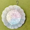 2D Colorful Mandala Wind Chime Metal Hanging Decor for Garden Yard Indoor Outdoor All Seasons Vibrant Floral Design No Electricity Needed
