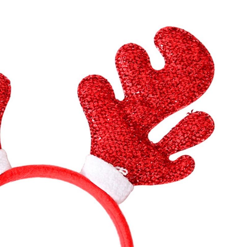Santa Claus Headband Elk Hair Hoop Elastic Xmas Tree Headbands Christmas Photo Prop for Creative Holiday Party Headpiece