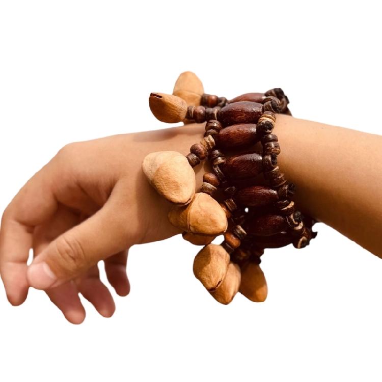 

Natural Shell Fruit Shell Hand Bells Wrist Shaker Percussion Instrument Sound Healing Decoration Bell Enduring