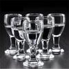 6pcs/7pcs Set Small Wine Glass One Beaker Glass Wine Dispenser Wine Pot Spirit Baijiu Cups Wine Set Household Mini Shot Glasses