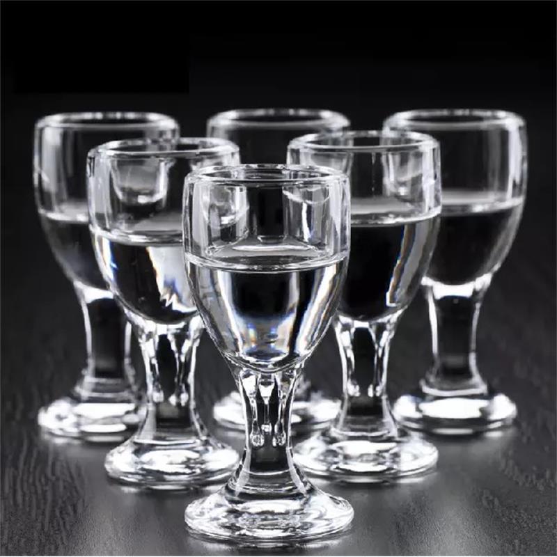 6pcs/7pcs Set Small Wine Glass One Beaker Glass Wine Dispenser Wine Pot Spirit Baijiu Cups Wine Set Household Mini Shot Glasses