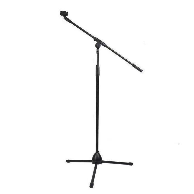 Adjustable Metal Floor Microphone and Phone Stand with Tripod Base for Live Singing