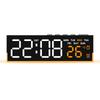 LED Digital Alarm Clock Temperature Week 2 Alarms Ambient Light Brightness Adjustment Bedside Electronic Table Clock USB Powered