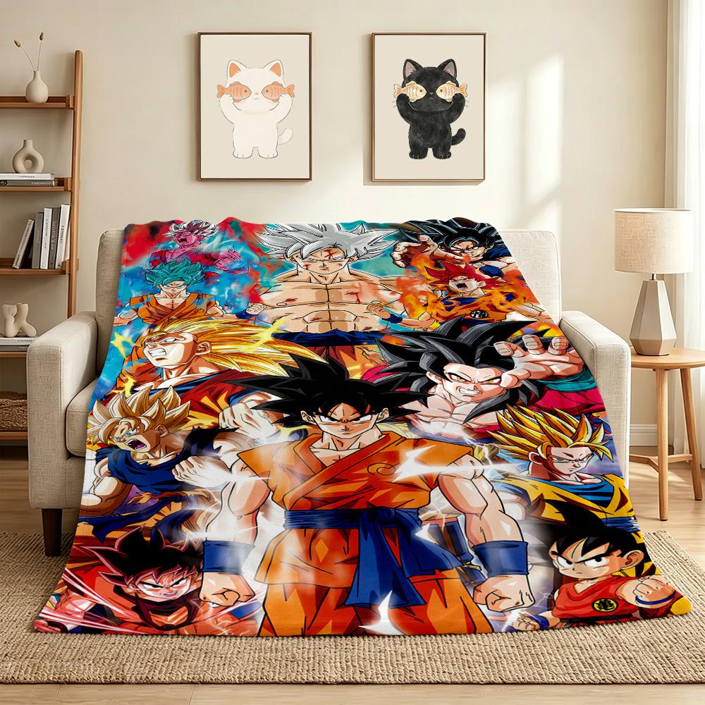 Dragon Ball Flannel Blanket Throw Blanket Soft Warm Sofa Bed Camping home Decor Unique Christmas Gift C9261358