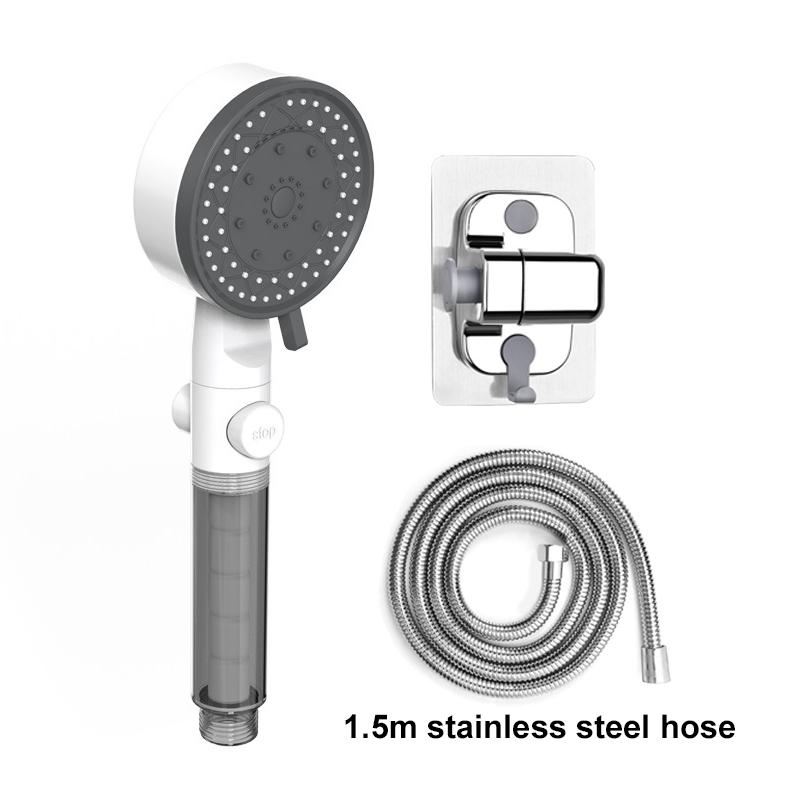 VILOYI 10 Modes High-Pressure Filtered Shower Head One Key Stop Water Bathroom Handheld Showerhead Portable Shower Nozzle