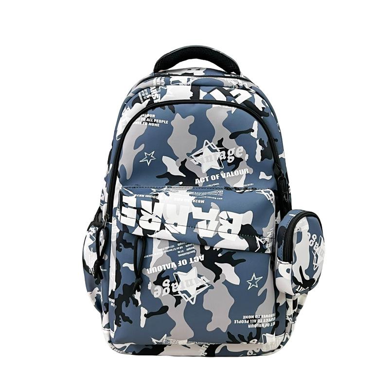 Schoolbag New Graffiti Korean Version Printed Backpack Junior High School High School College Student Schoolbag Large Capacity High Value Backpack