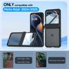 For Motorola Razr 50/60 Case, Hinge Protection, Built-in Screen Protector, Wireless Charging, Shockproof, Slim Rugged Protective Phone Case-Black