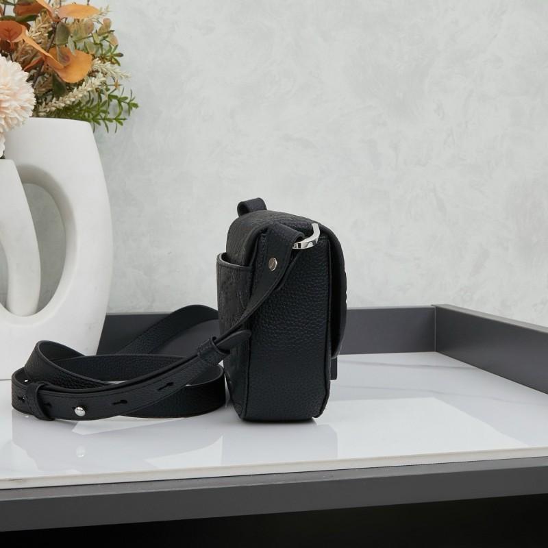 D Home Neue Herren-Satteltasche Rindsleder Briefträger Leinwand Muschelförmig Business Einzelschulter Crossbody