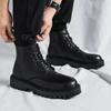 Men's High Top Boots Designer Brand Comfortable Thick Bottom Men Boot Casual Shoes Man Leather Boots Motorcycle Boots for Men