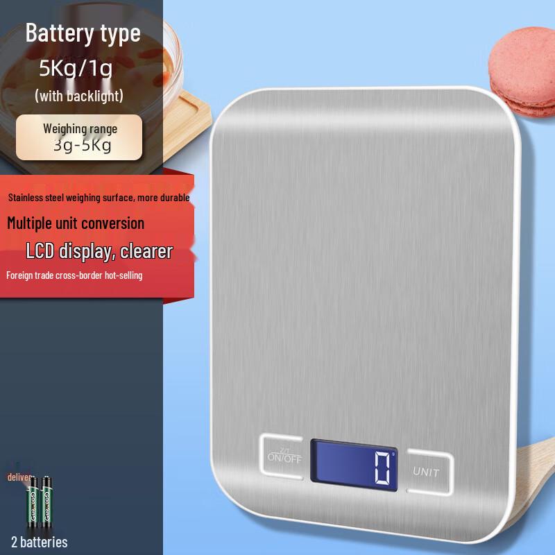 

Zhaoran 5kg Stainless Steel Digital Kitchen Scale