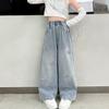 Girls' Pentagram Jeans Autumn Clothing Children's Korean Straight Leg Pants Spring and Autumn Pants