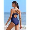 CHARMLEAKS Women's One Piece Swimsuits Athletic Double Straps Slimming Bathing Suit Sports Swimwear
